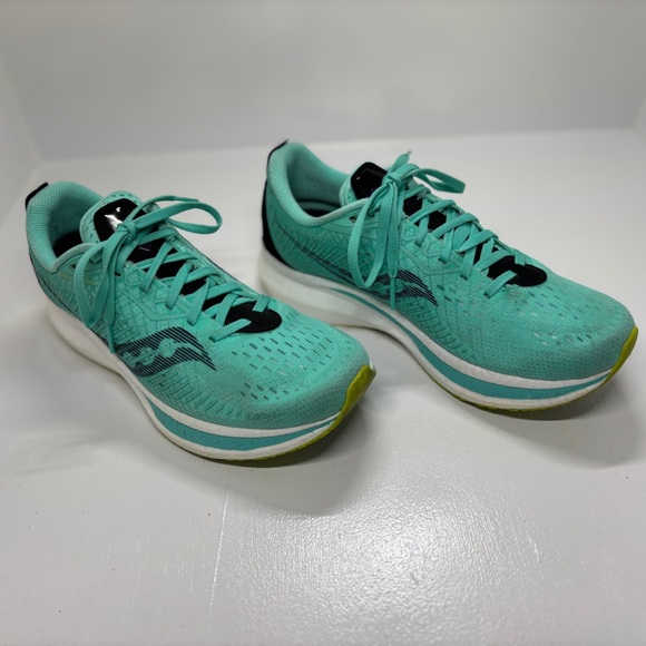 Saucony Women's Endorphin Speed 2 running shoes Cool Mint/Acid size 9 - Picture 2 of 10